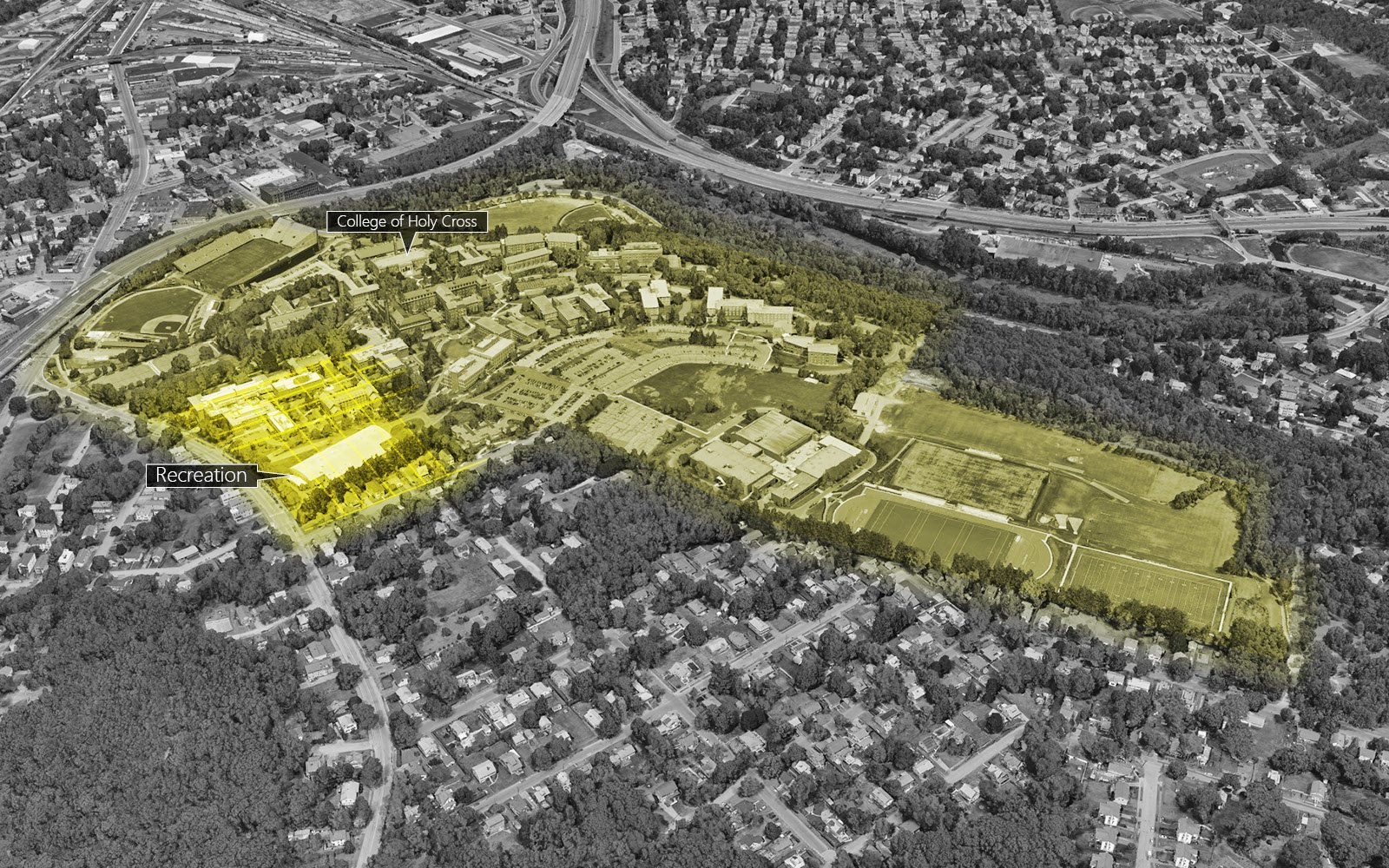 College of the Holy Cross Recreation Center Landscape
